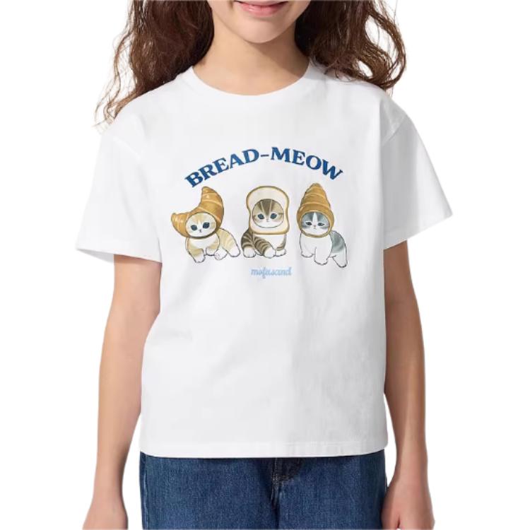 

Футболка для детей Crew Neck Moderate UNIQLO, белый