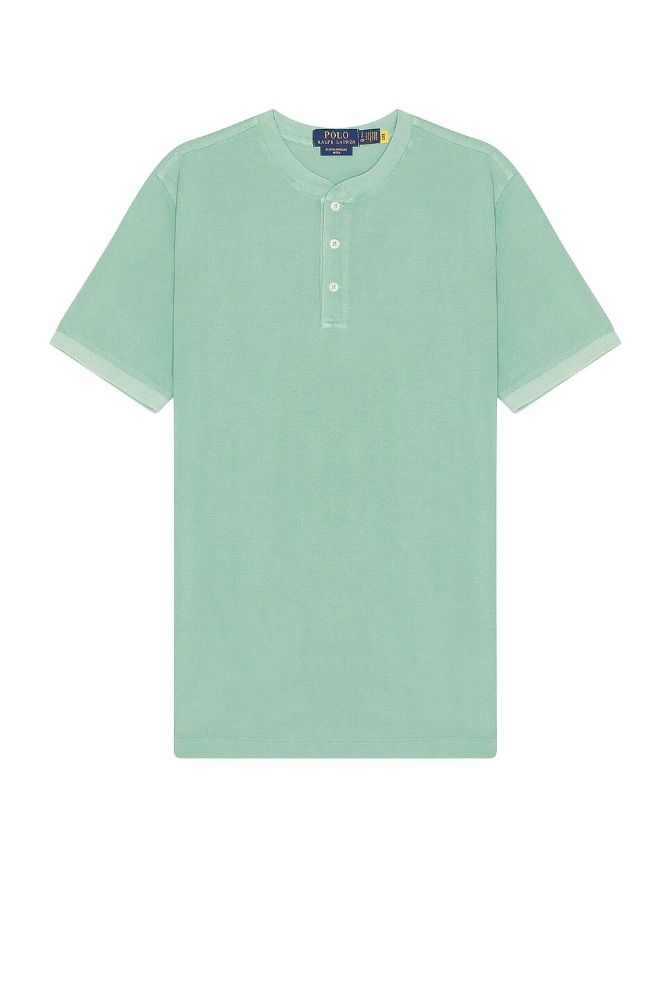 

Футболка мужская Featherweight Mesh Henley Polo Ralph Lauren, цвет Faded Mint
