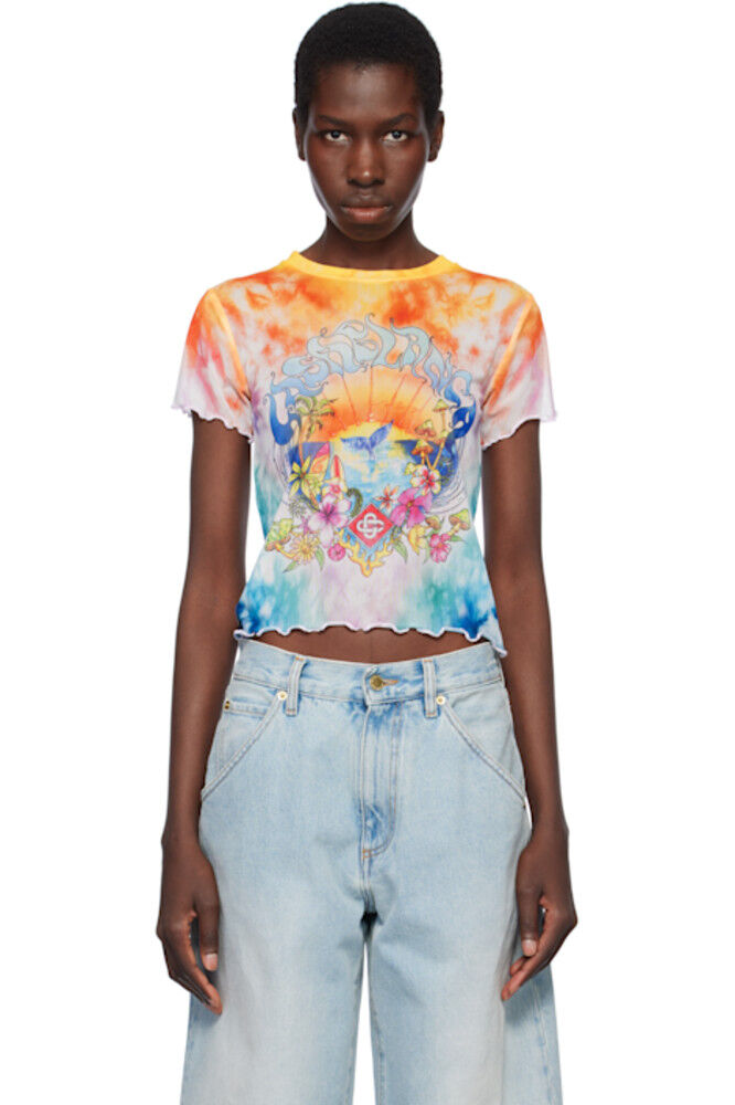 

Разноцветная сетчатая футболка Surf Trip Tie Dye Casablanca