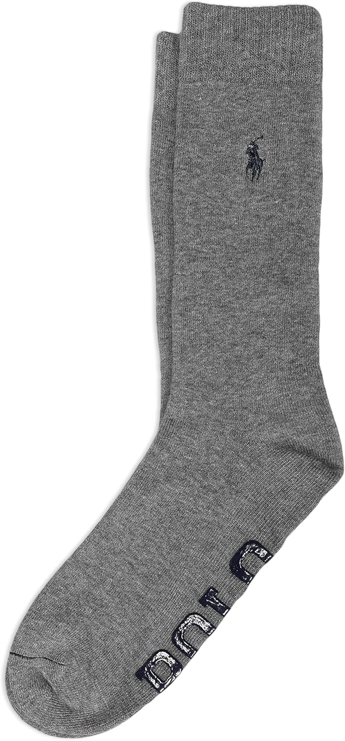 

POLO RALPH LAUREN Мужские повседневные уютные носки с резинкой для отдыха, Gray Heather