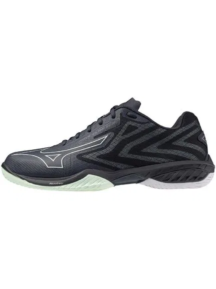 Кроссовки для бадминтона «Wave Claw EL2 Wide» от Mizuno, Light Gray X White X Green