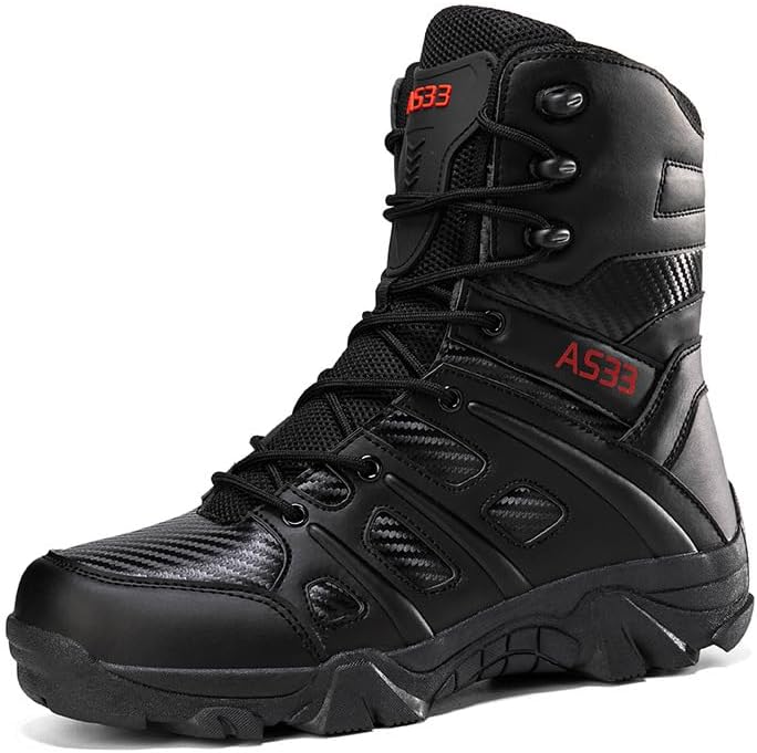 

Мужские тактические боевые ботинки Hhhchpm, Ботинки на шнуровке для походов, охоты, тренировок и повседневной носки, черный