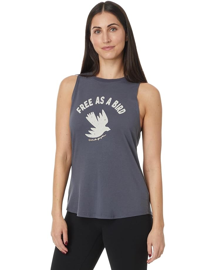 

Топ Spiritual Gangster Free Dove Jade Muscle Tank, цвет Shadow