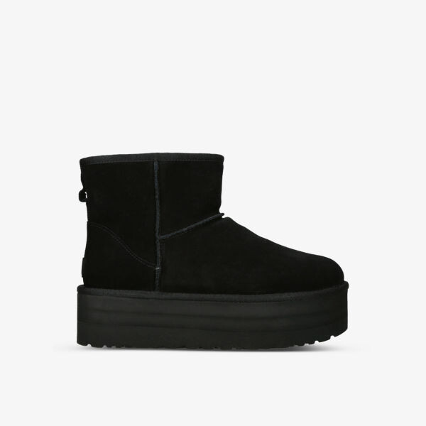 Классические мини-замшевые ботинки на платформе Ugg, черный