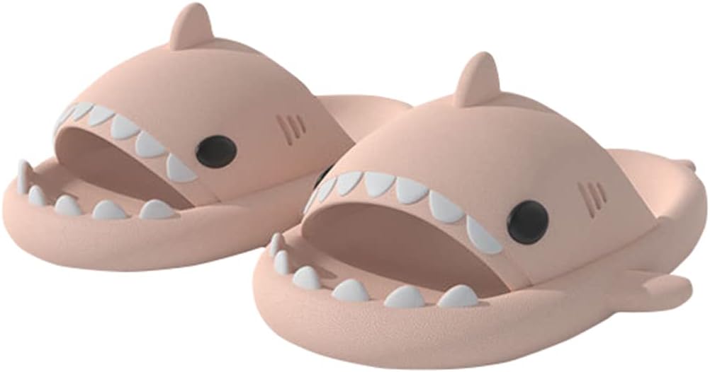 

Унисекс шлепанцы Cydmoty EVA с открытым носком в виде акулы, милые шлепанцы для женщин и мужчин, летние с легкой подошвой, повседневные пляжные сандалии, розовый
