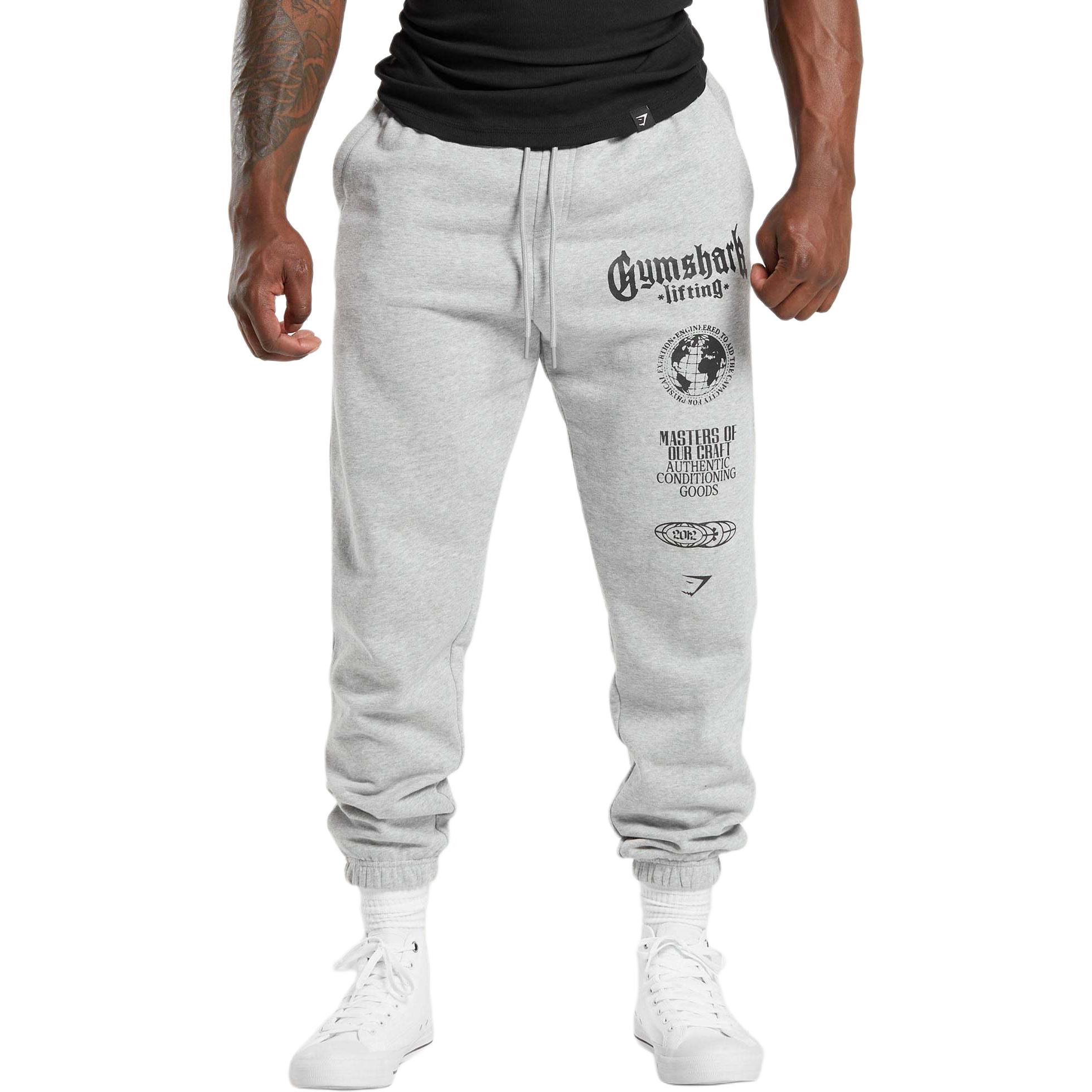 

Gymshark Мужские спортивные штаны большого размера Global Lifting, серые