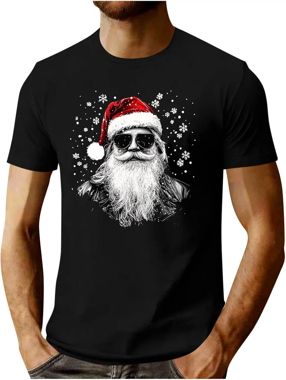 

Футболка с принтом Санта-Клауса Xiaojmake