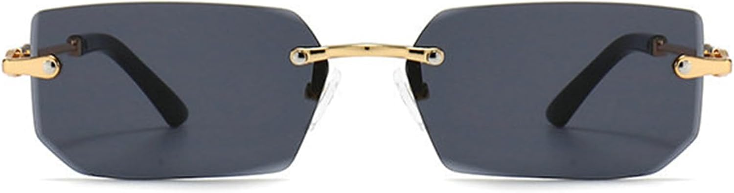 

Солнцезащитные очки Willochra без оправы, прямоугольной формы, для женщин и мужчин, модные, маленькие, узкие, прямоугольные, без оправы, солнцезащитные очки в стиле 90-х, C1