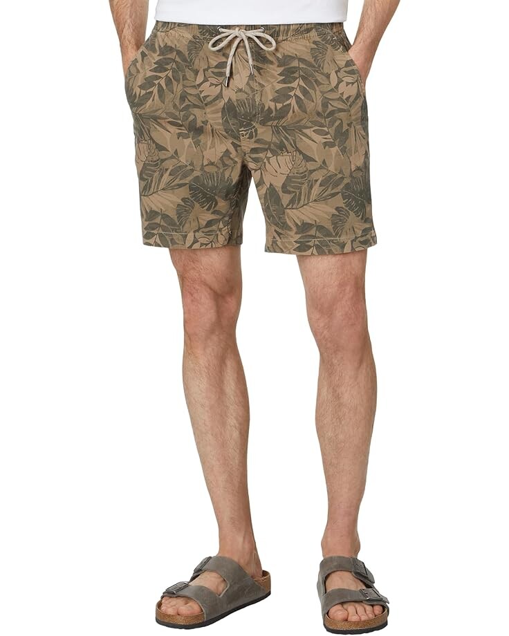 

Шорты Faherty Essential Drawstring Shorts 6.5", цвет Olive Jungle Tropical