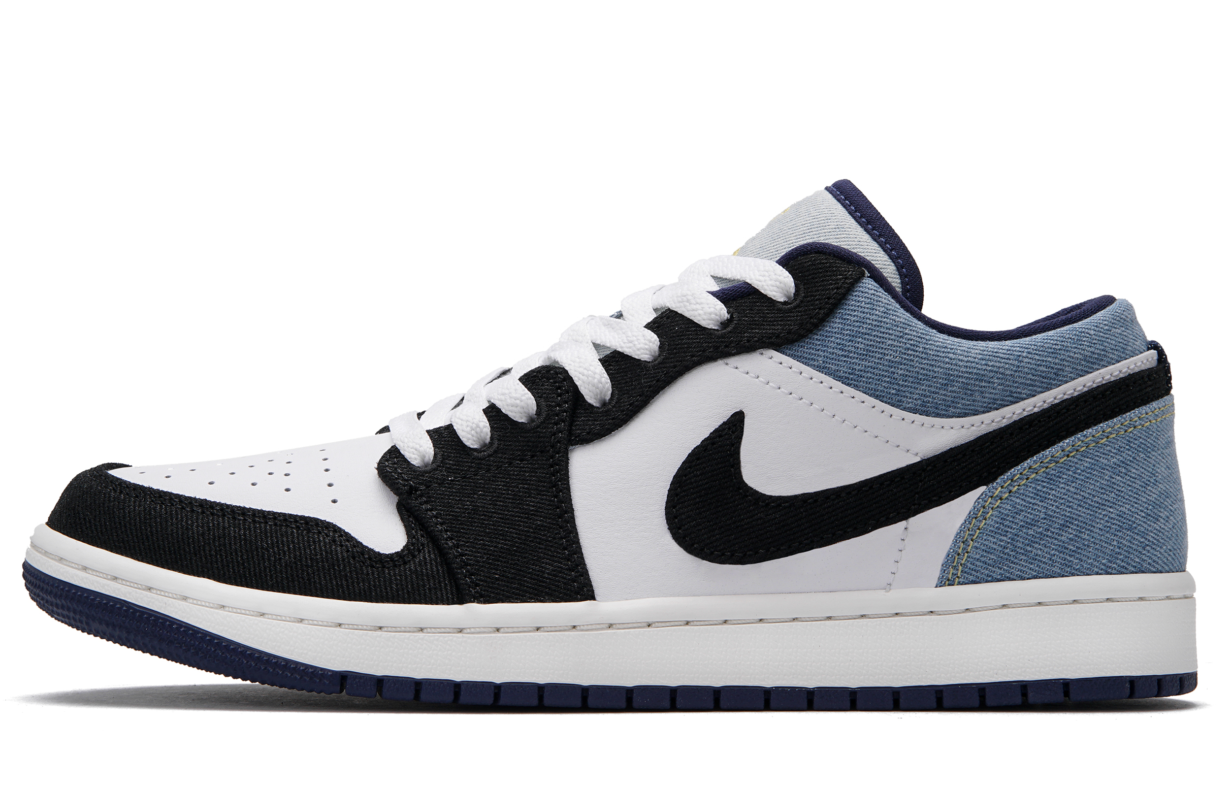 

Jordan Баскетбольные кроссовки Air 1 Black Denim Low Top Vintage, мужские, черные, белые, синие
