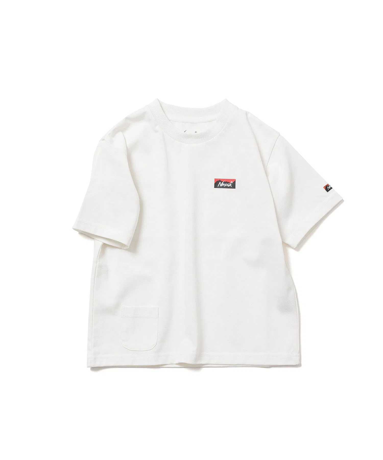 Детская футболка NANGA ECO HYBRID MINI BOX LOGO с логотипом белая