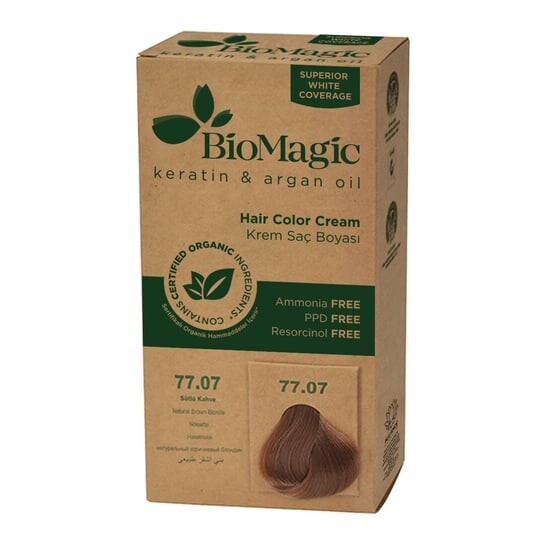 

КРАСКА ДЛЯ ВОЛОС КОРИЧНЕВЫЙ БЛОНД (77/07) 250 г - BIOMAGIC, Biomeda