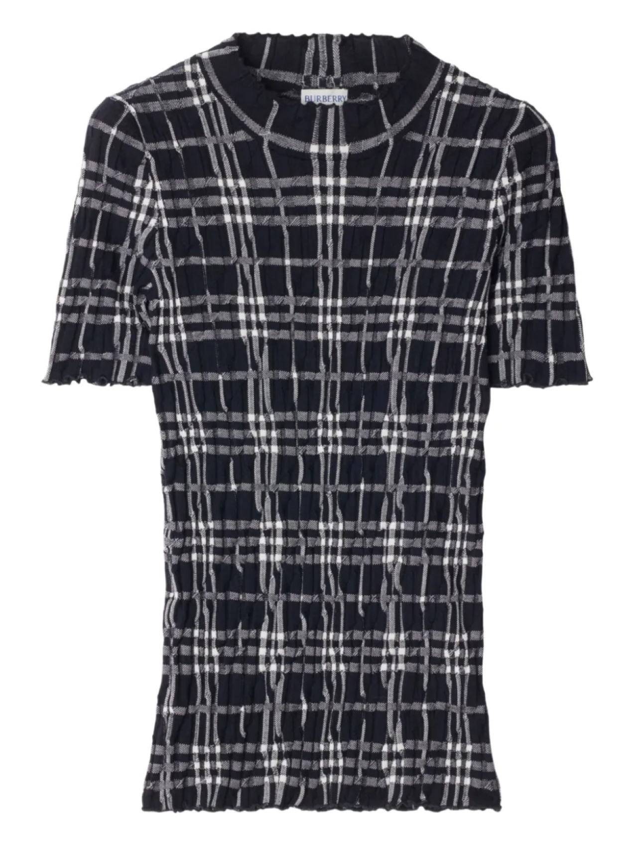 

Burberry трикотажный топ в клетку, синий