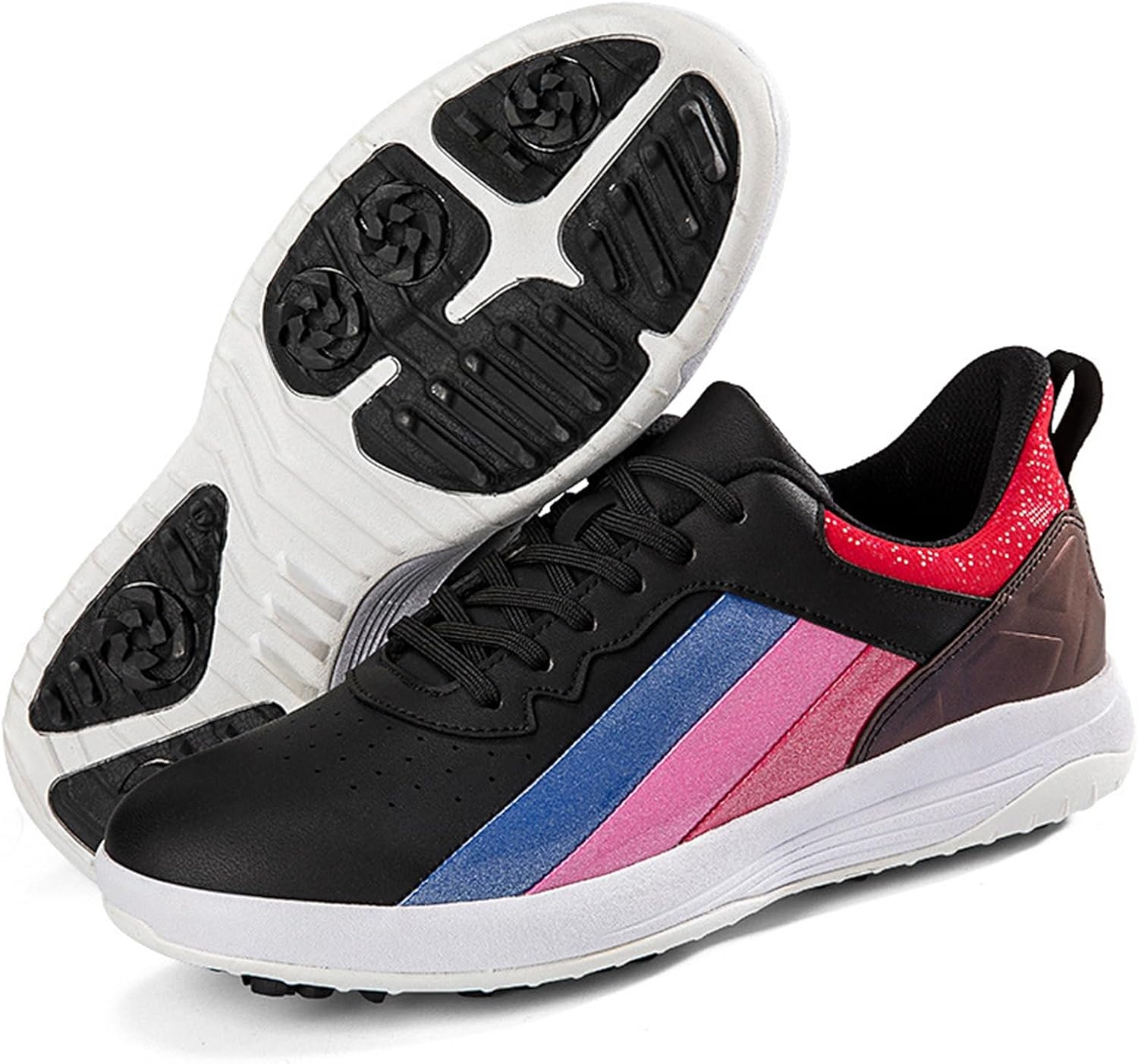 

Гольфобутсы DHAEY для мужчин и женщин, профессиональные мужские безшиповые гольф-кроссовки, водонепроницаемые кожаные тренировочные кроссовки для гольфа (цвет: B, размер: 11.5 женский / 10 мужской), 11.5 Women/10 Men B