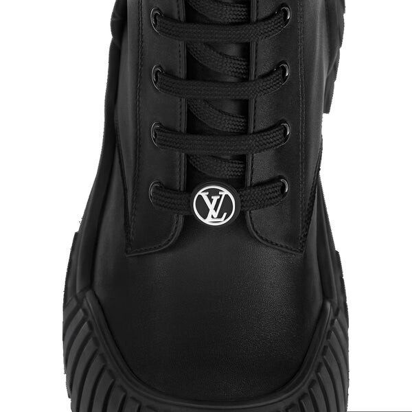 Кроссовки lv circle ruby flat ranger boots 'black with brown monogram' Louis Vuitton, черный — фото 3