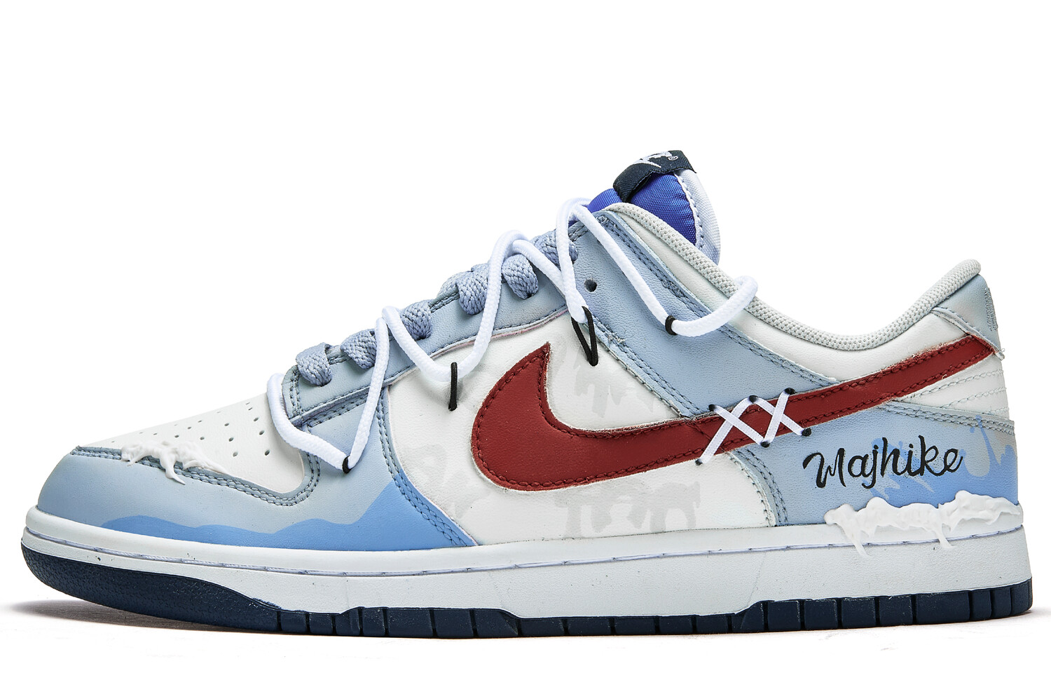

Кроссовки Nike Dunk Skateboarding Shoes Men Low-top Blue/Red, фиолетовый