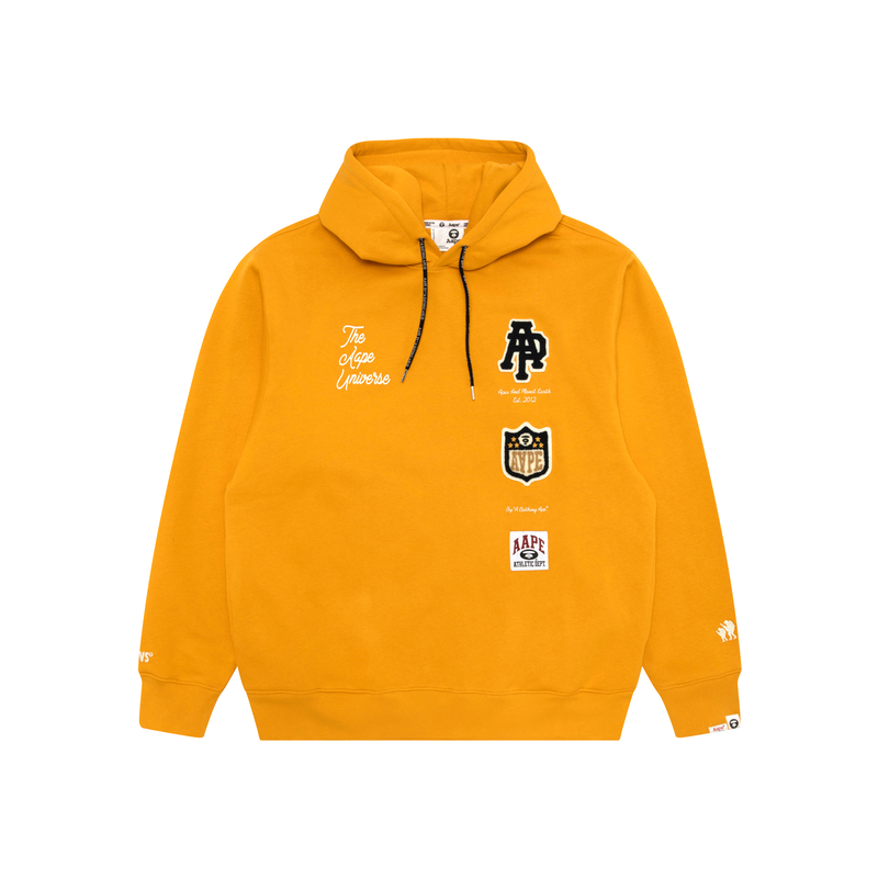 

Bathing APE худи с длинным рукавом и вышивкой Aape, оранжевый