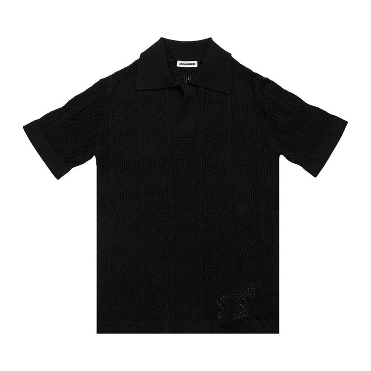 

Футболка Jil Sander Knit Polo T-Shirt, Black