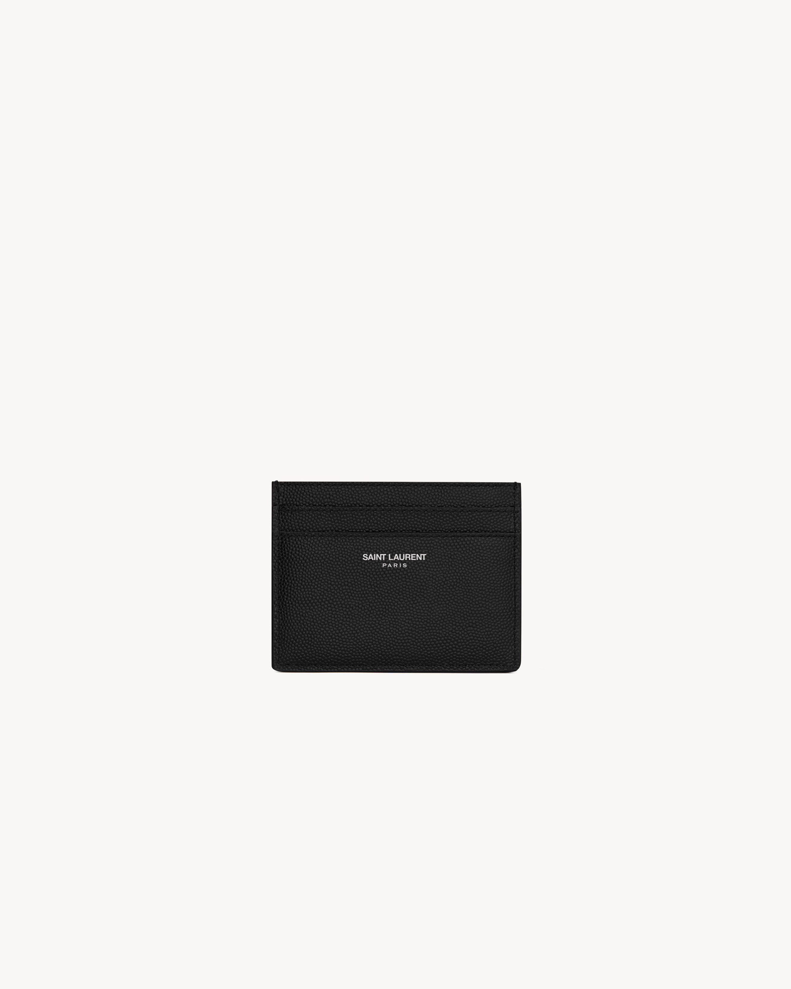 

Кардхолдер Saint Laurent Paris из кожи grain de poudre, черный