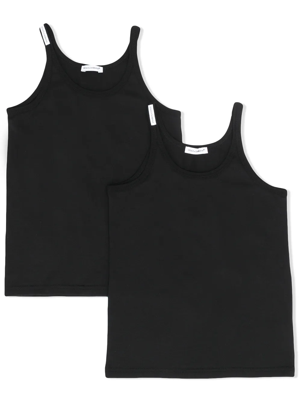 

Комплект из двух топов без рукавов Dolce & Gabbana Kids, черный