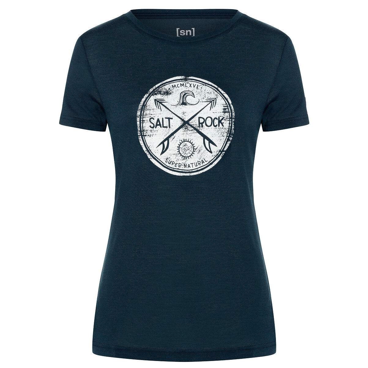 

Рубашка из мериноса Super Natural Women's Salt & Rock Tee, цвет Blueberry/Natural White