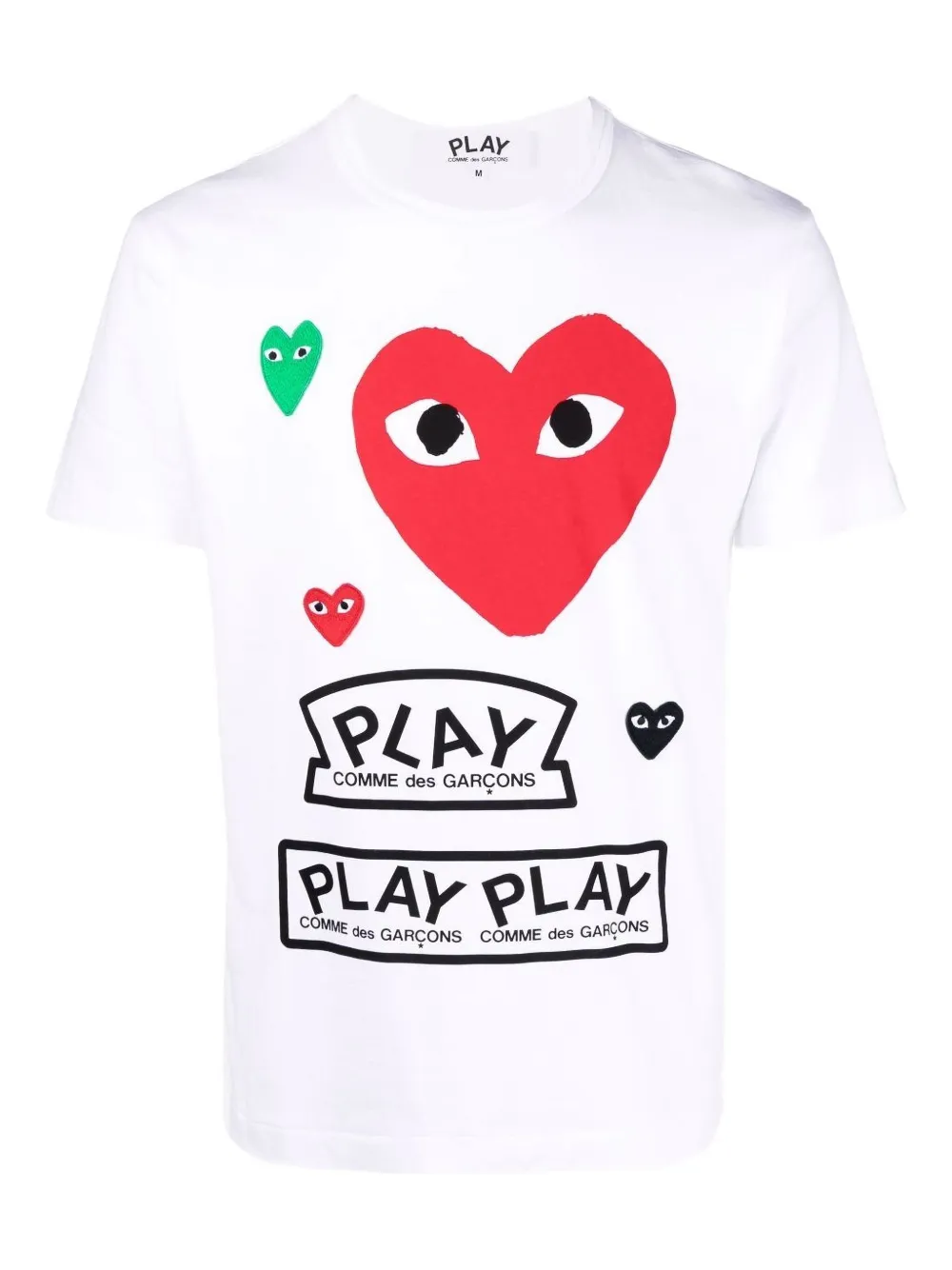 

Хлопковая футболка с принтом сердца Comme Des Garçons Play, белый