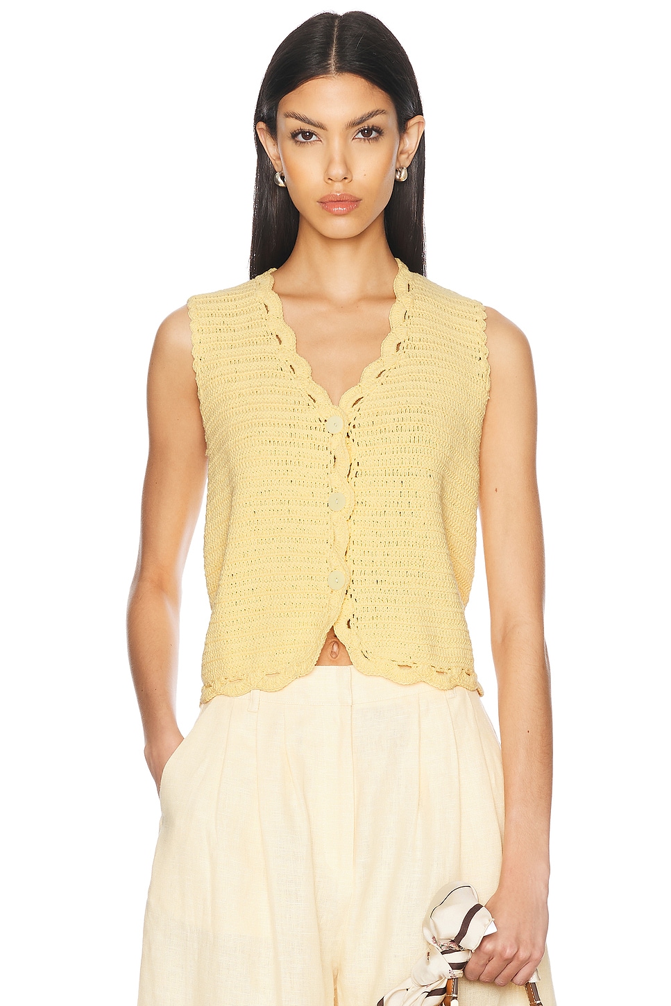 

Lucy Crochet Жилет All That Remains, Butter Yellow