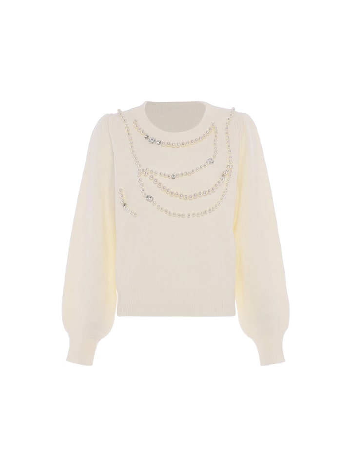 

Женский свитер в цвете кремовый faina