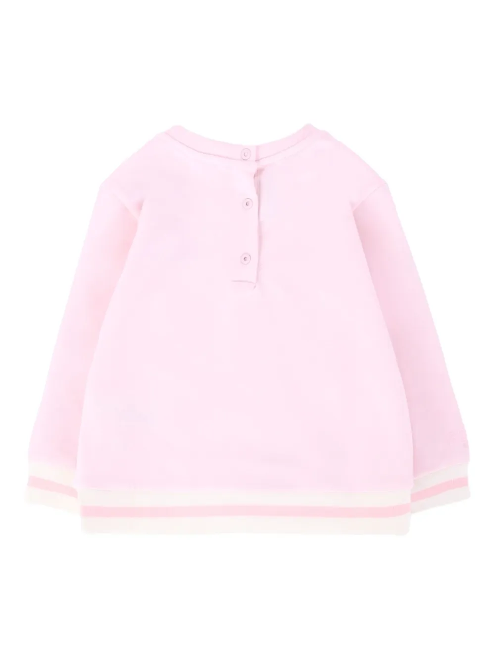 Толстовка с отделкой в рубчик FENDI KIDS, розовый — фото 2