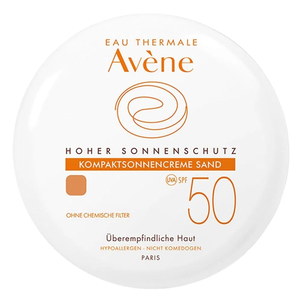 Компактный солнцезащитный крем Avene SPF 50, оттенок песочный, 10 г Avene