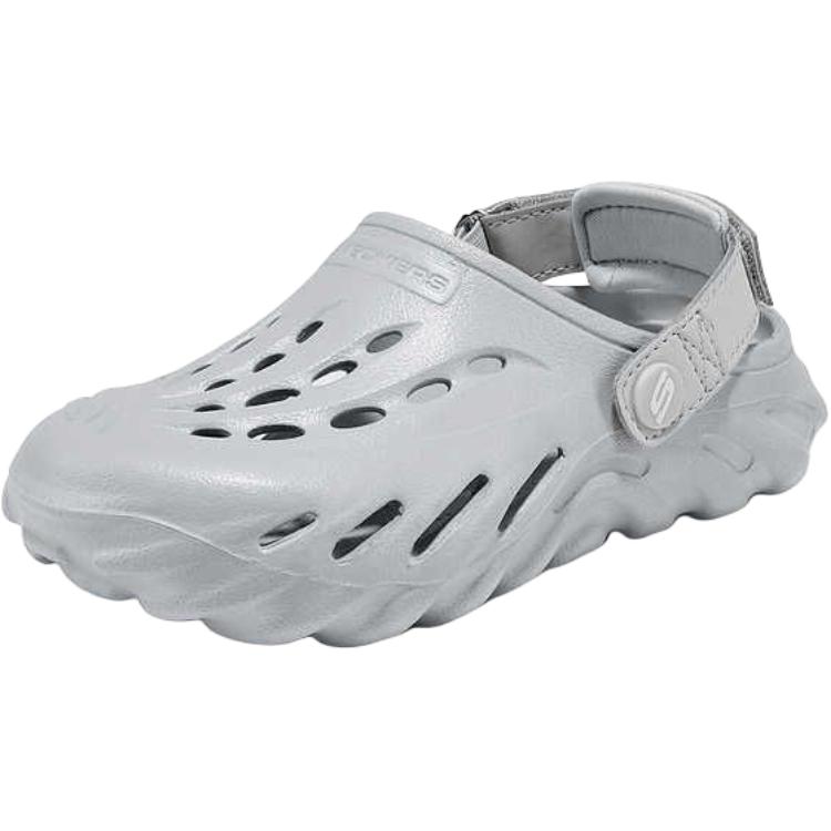 Детские сандалии с низким верхом, устойчивые к истиранию и скольжению Skechers Kids, серый — фото 2
