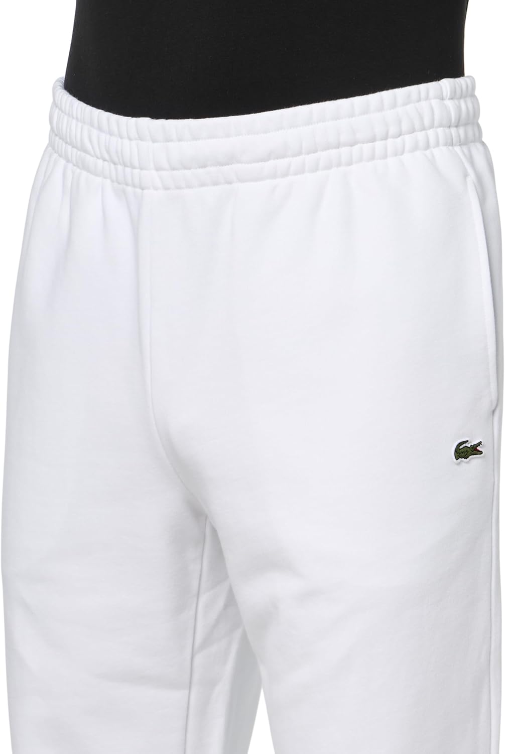 Lacoste мужские базовые зауженные спортивные штаны, White Green Croc — фото 3