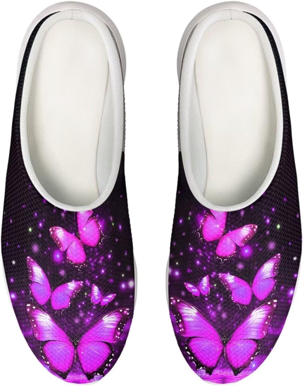 

Женские сабо Forchrinse с цветным принтом лапы собаки, домашние тапочки с цветочным рисунком, кроссовки для ходьбы с поддержкой свода стопы, Butterfly