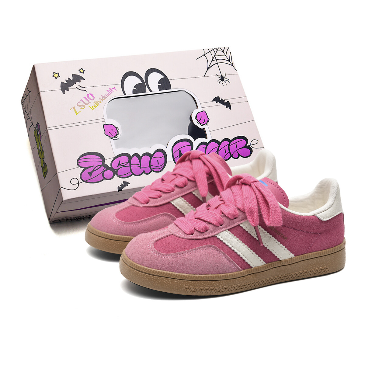 

Кроссовки Z.SUO Skateboarding Shoes Women's Low-top, розовый