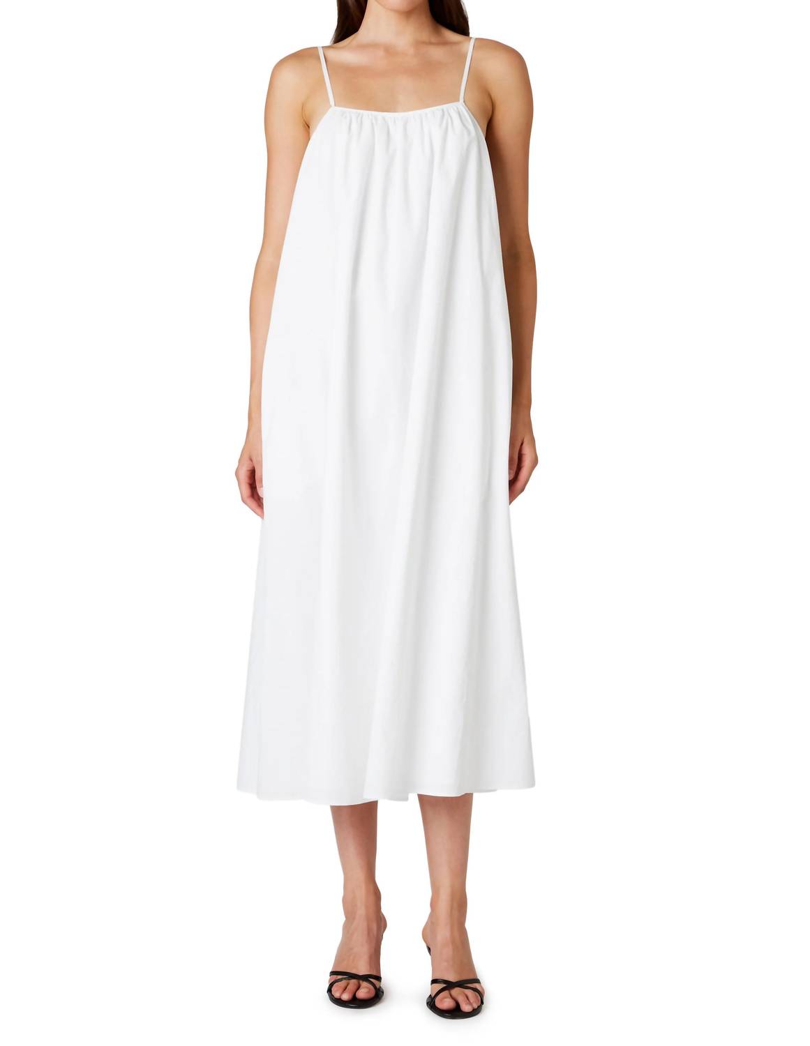 

Платье миди Alexandra с квадратным вырезом в белом цвете NIA