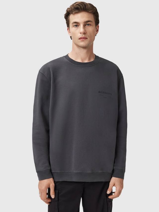 

Футуристический свитшот AllSaint с круглым вырезом из хлопка AllSaints