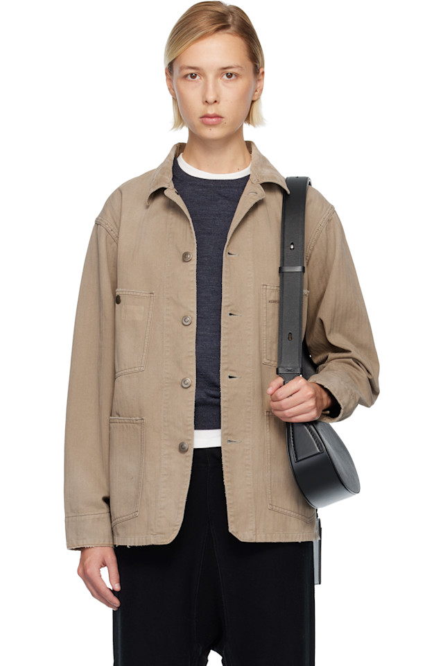 

Maison Margiela Бежевая рабочая куртка в елочку