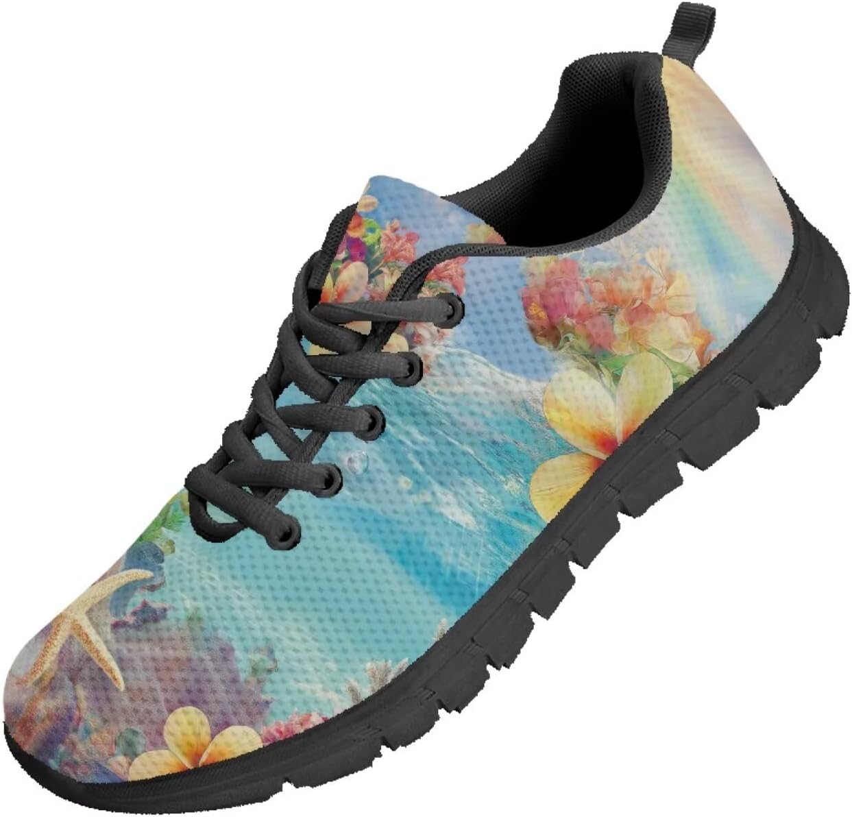 

Мужские кроссовки Funnydude Funny Print для бега, легкие и комфортные на осень, с шнуровкой, для спортзала, Tropical Floral