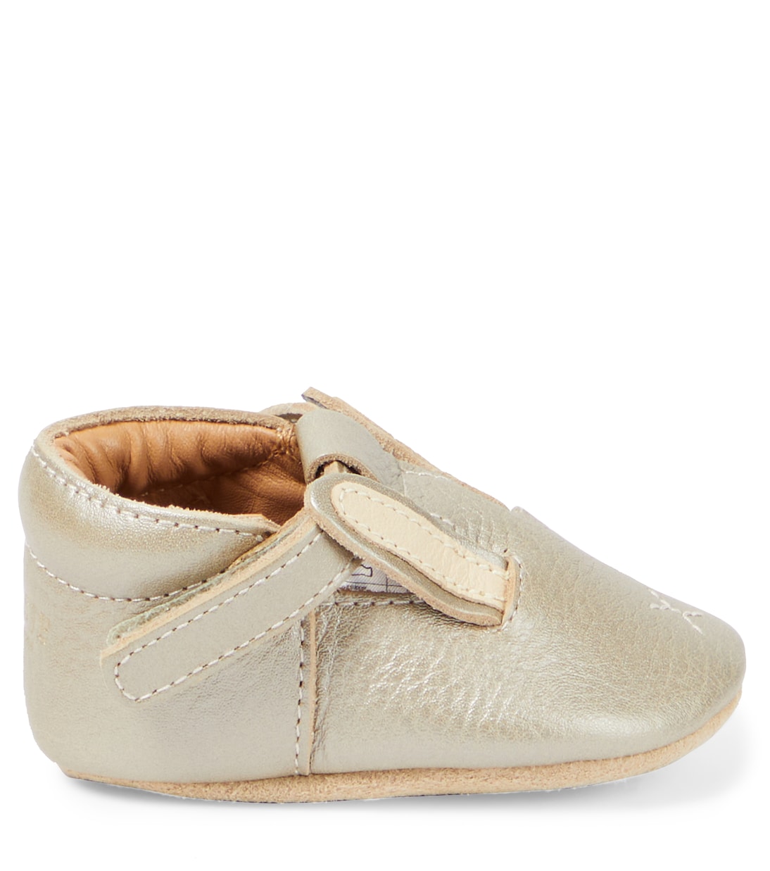 Туфли Baby Blinc Bunny из металлизированной кожи Donsje, Champagne Metallic Leather — фото 3
