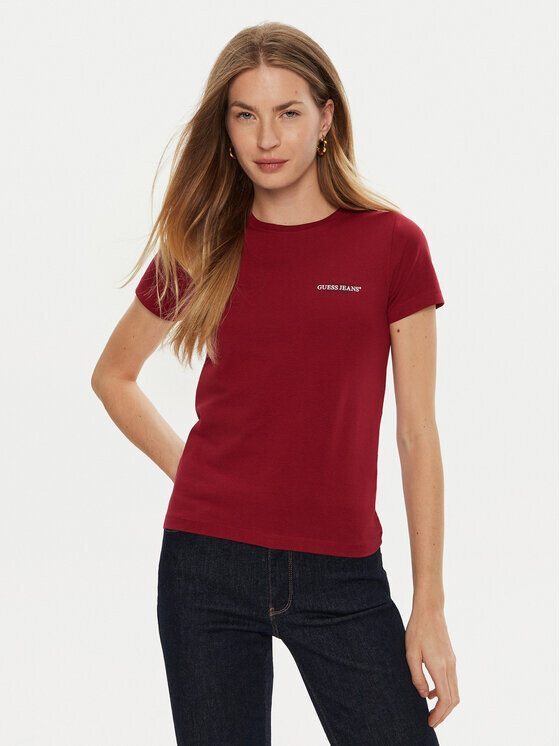 

Футболка узкого кроя Guess Jeans, красный