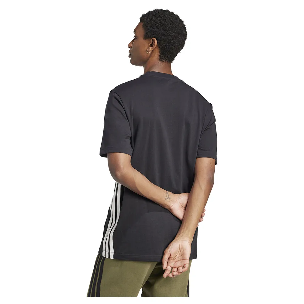Футболка adidas Essentials 3 Stripes Single Jersey, черный — фото 2