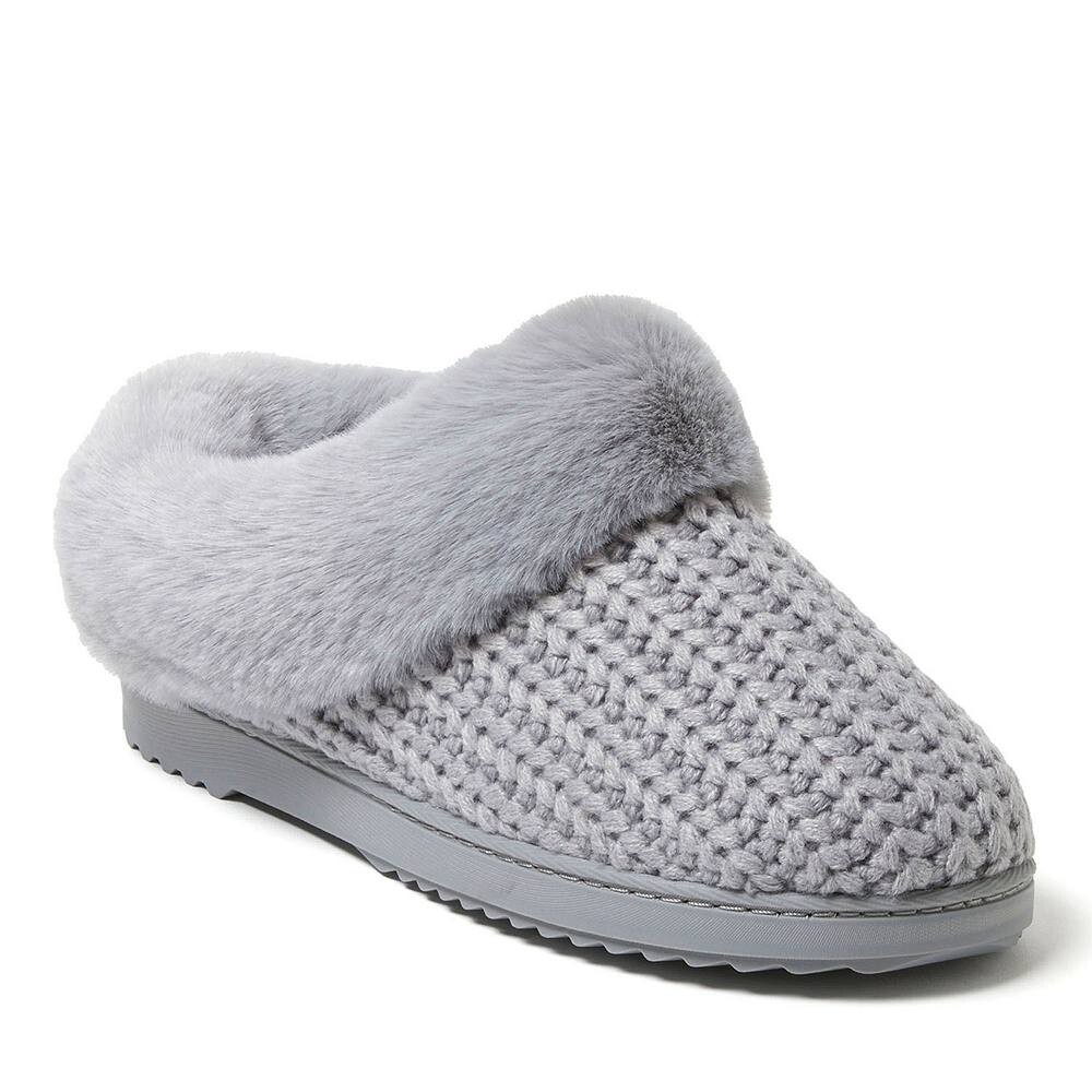 

Женские вязаные тапочки Dearfoams Hannah Festive Clog, цвет Sleet