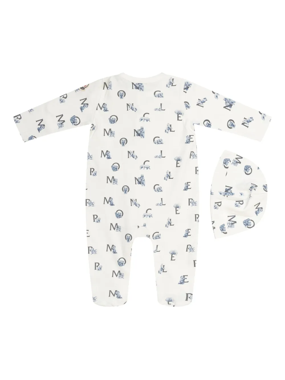 Комплект для новорожденного с логотипом Moncler Enfant, белый — фото 2