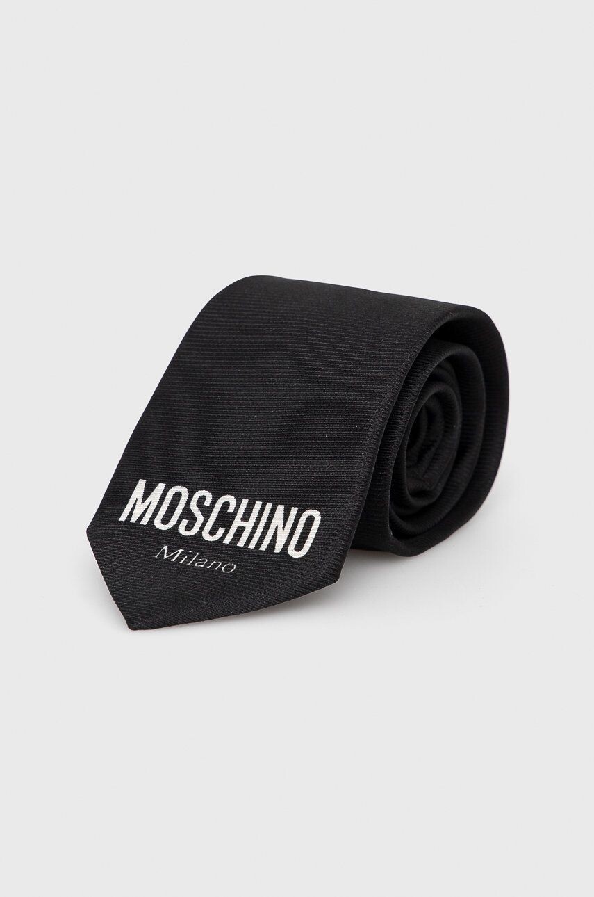 

Шелковый галстук Moschino, черный