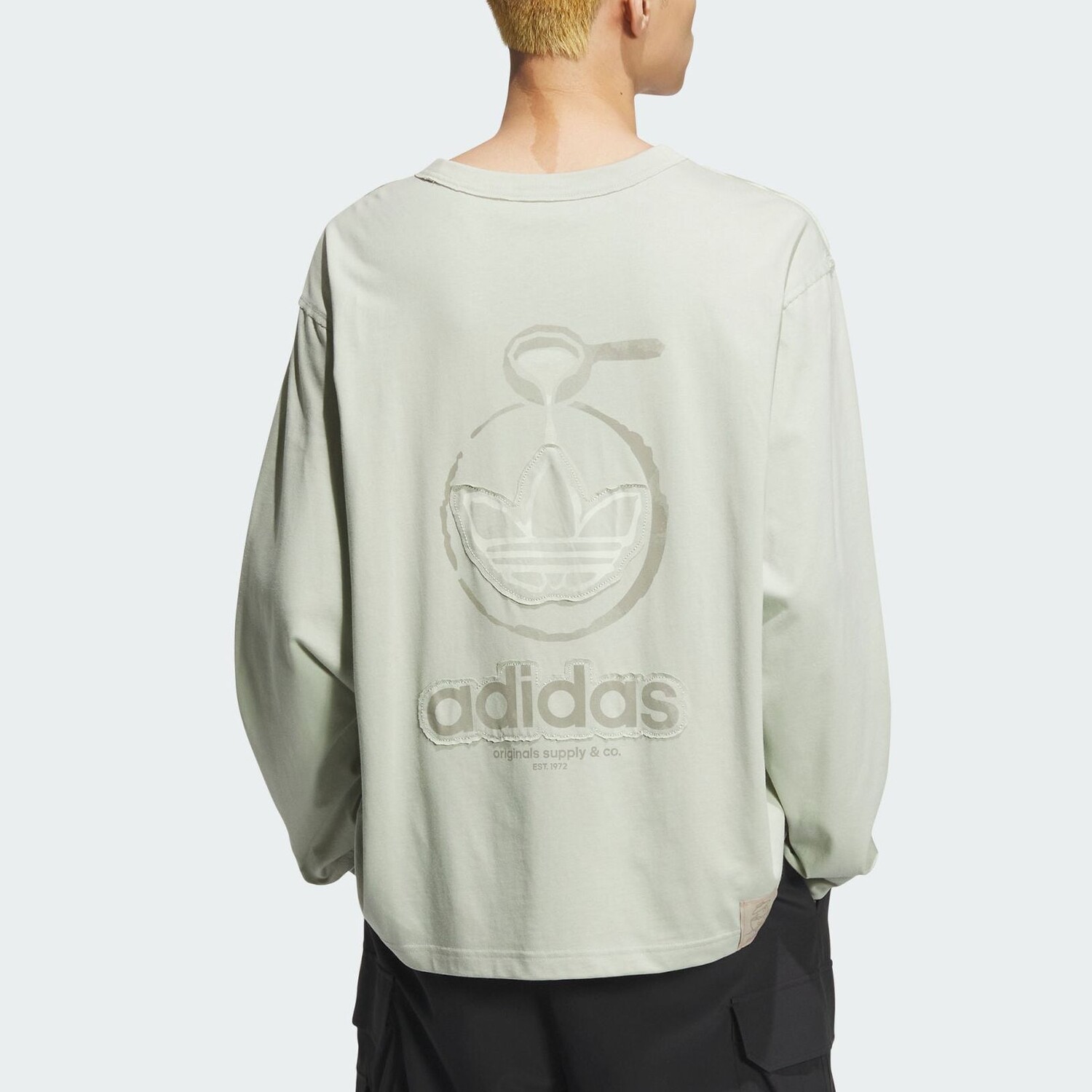 Толстовка TOC унисекс Halo Green Adidas Originals, зеленый — фото 3