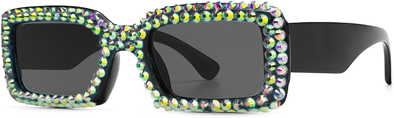 

Солнцезащитные очки Laureles/Квадратные солнцезащитные очки для путешествий, маленькие прямоугольные солнцезащитные очки для мужчин и женщин, винтажные, ретро, ​​конфетные цвета, солнцезащитные очки, Grey/Rhinestone