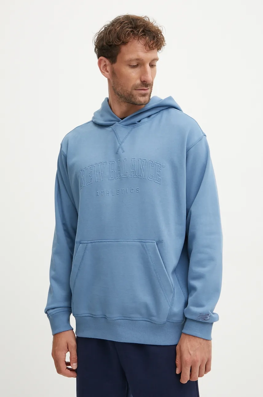 

Хлопковая толстовка New Balance, синий