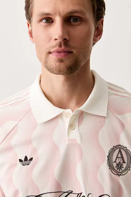 Поло мужское Adidas Originals, розовый — фото 4