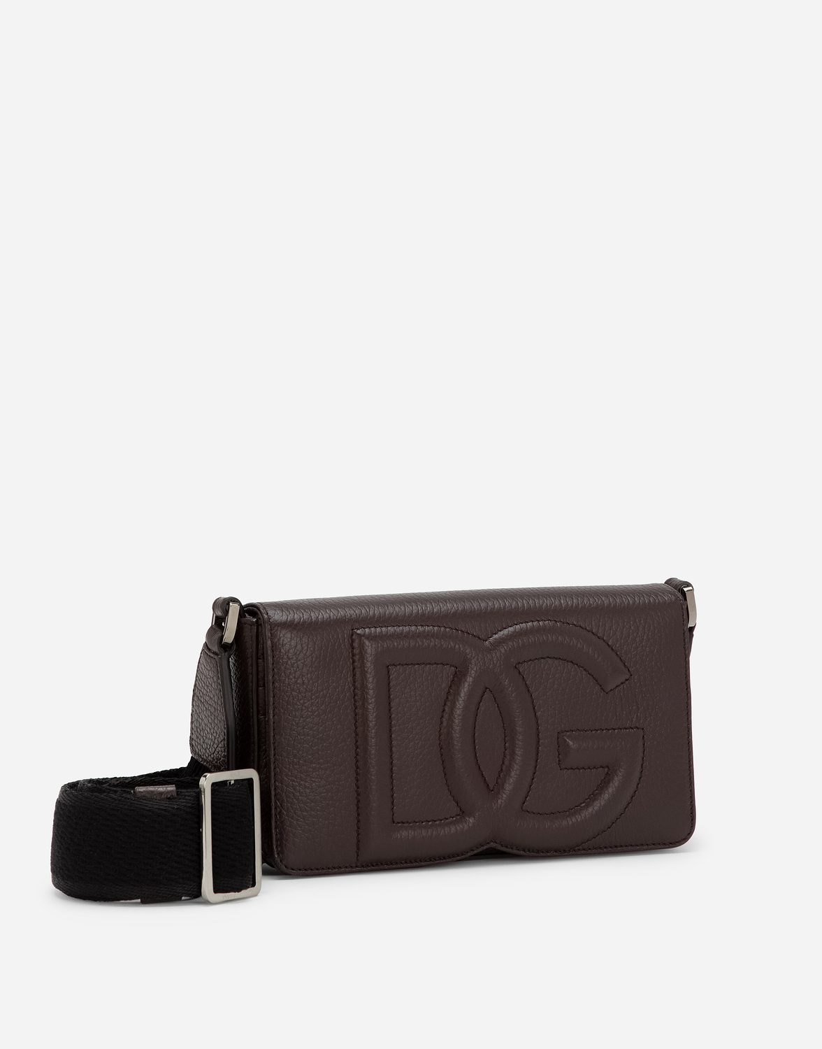 Мини-сумка из оленьей кожи Dolce & Gabbana, коричневый — фото 3