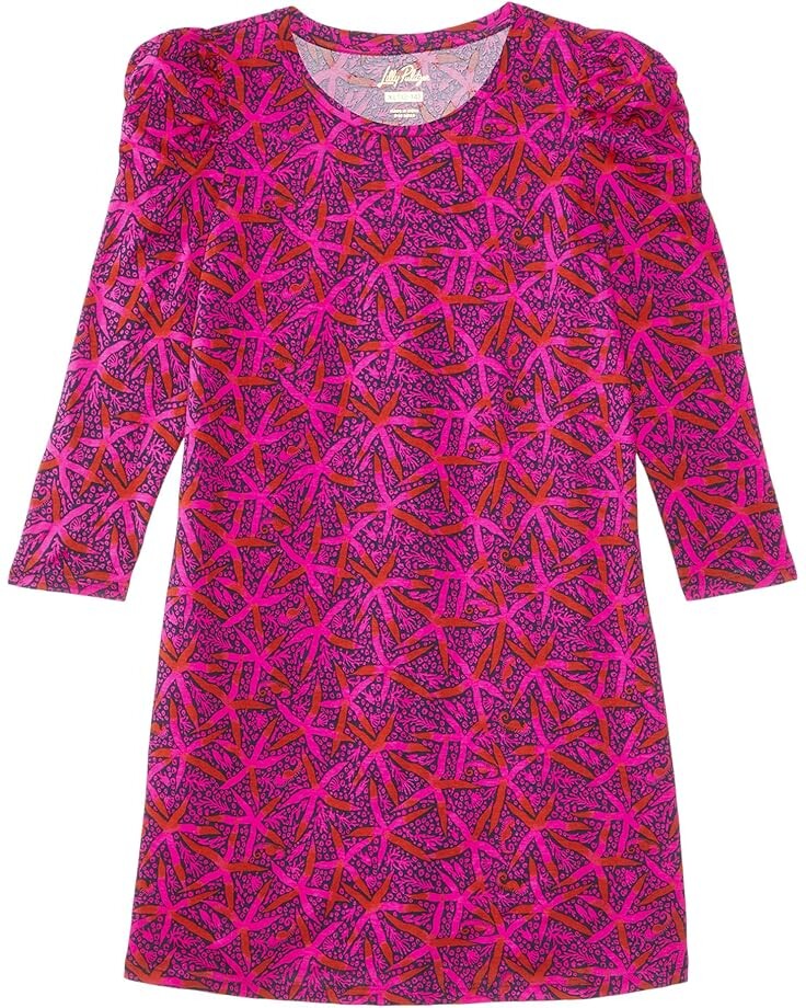 

Платье Lilly Pulitzer Kids Mini Steffie Dress, цвет Passion Fruit Pink Star Searching